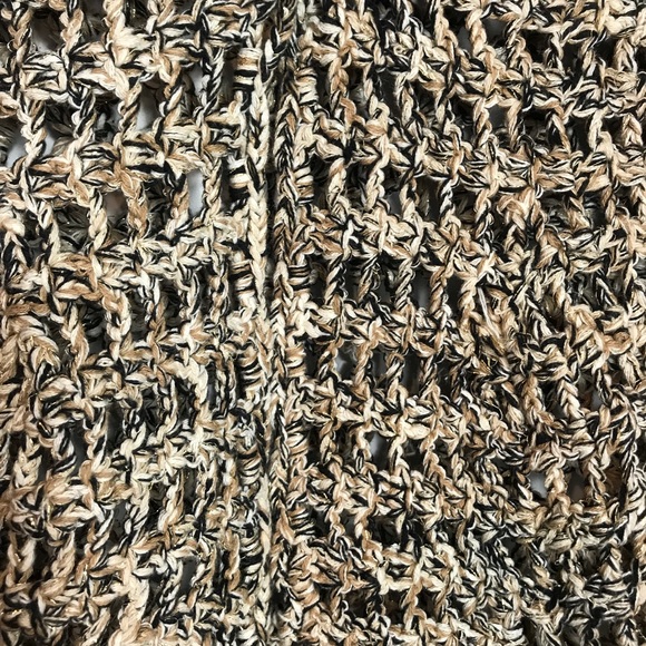 Ruby rd open front sweater w ruffle & gold thread - Picture 4 of 8